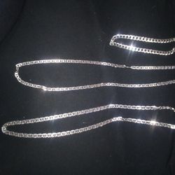 Men's Silver Necklace With Bracelet 