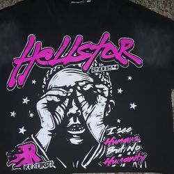 Hell Star Shirt Black And Pink ,S:L