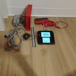 Limited Edition Nintendo Red Wii & 2DS