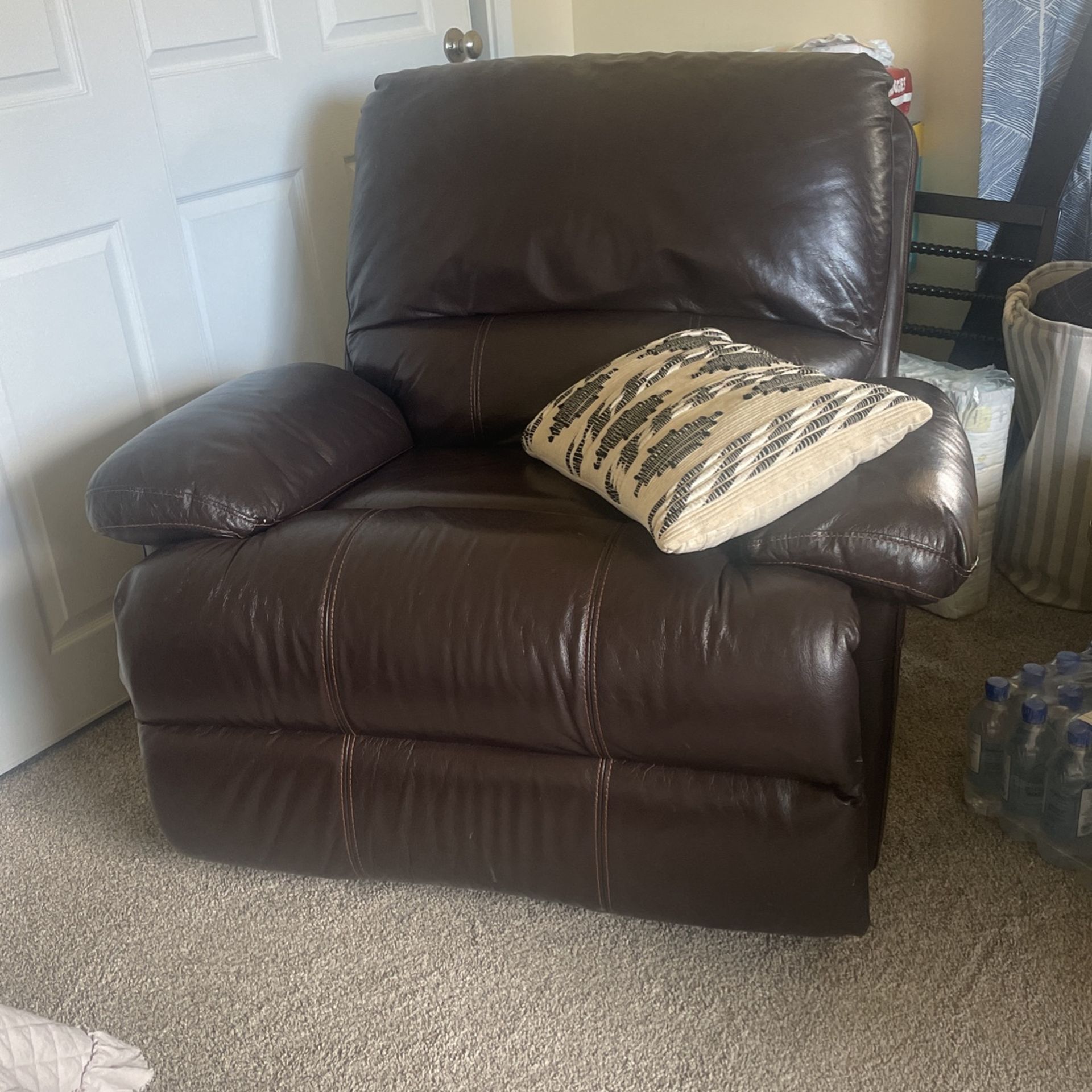 Leather Recliner Rocking Chair