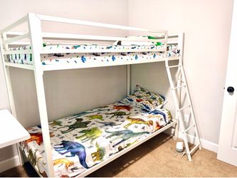 White Twin Bunk Bed