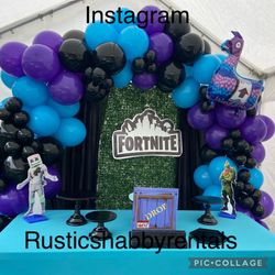 Fortnite Birthday Decorations & Balloon Garland 