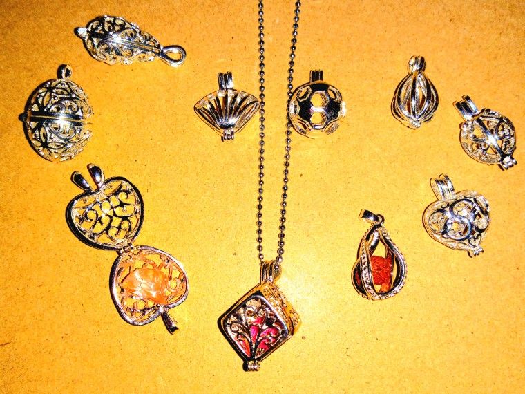 Charm Crystal Holder Necklace