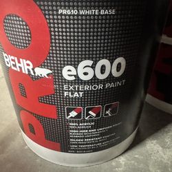 5 gal. e600 White Base Flat Exterior Paint