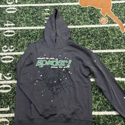 Sp5der Grey Punk V2 Hoodie (Size Large)