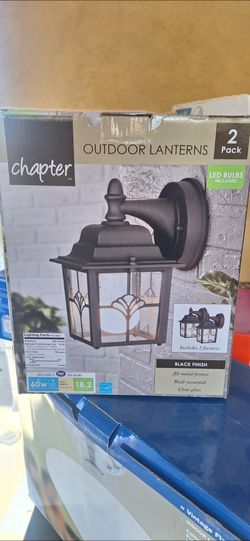 House exterior wall light fixtures new set of 2"