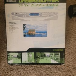 Old School Undercounter Tv/clock/Radio