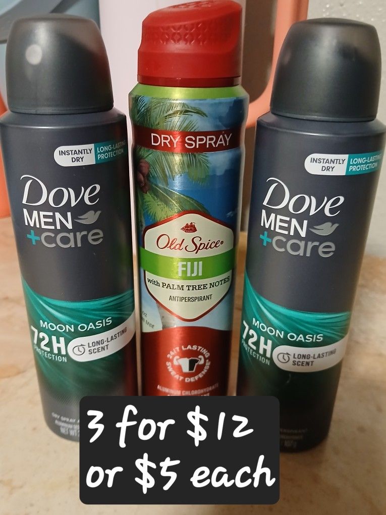 Dove & Old Spice Deorderant Sprays