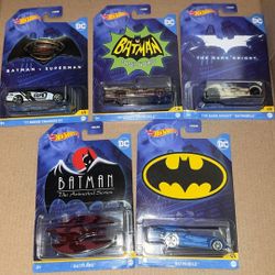 Batman hot Wheels 5/5 Complete Set 