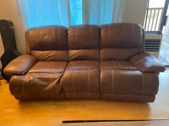 Old leather sofa