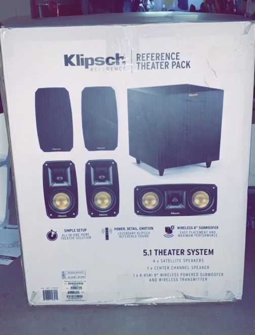 Klipsch 5.1 theater pack surround sound system 