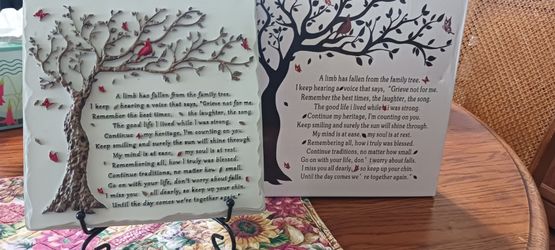 In memory plaque and cards