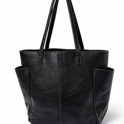 Duluth Trading Co. Full-Grain Leather Tote – Heavy-Duty Work Bag (Zip Top)