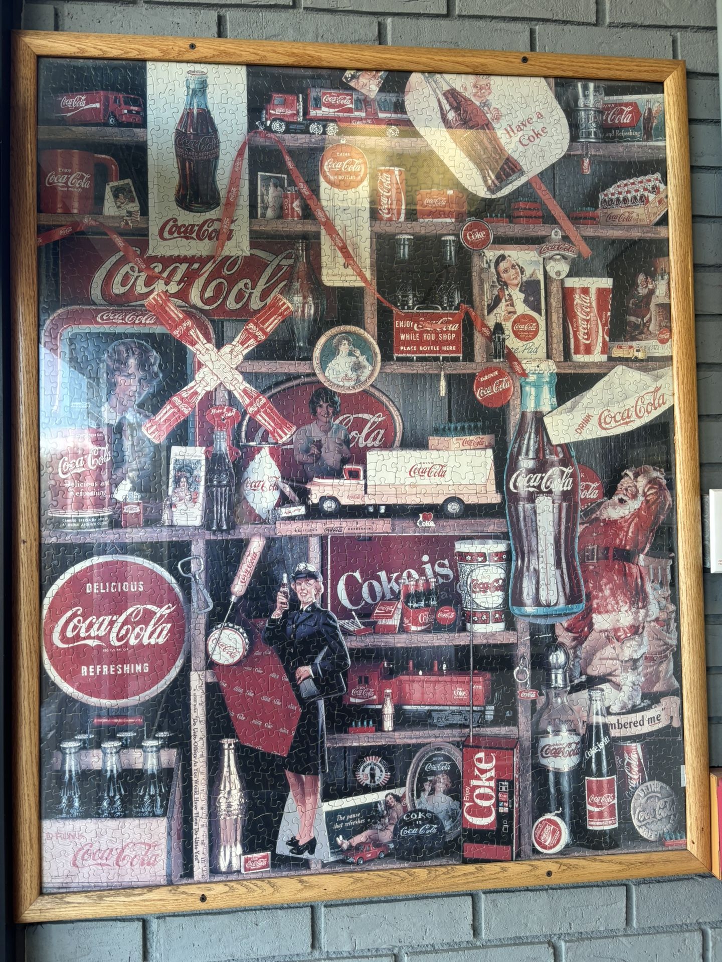 Framed Coca-Cola Puzzle Piece $1,200