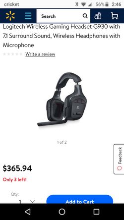 G930 Logitech wireless used gaming heads $150 read description
