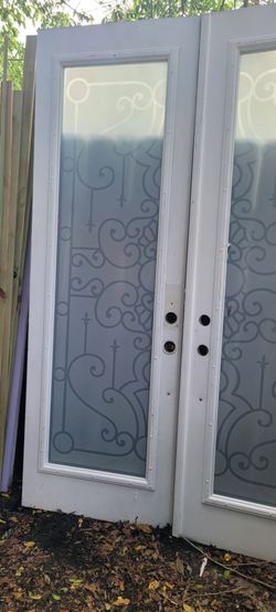 # puerta francesa contra impacto 64 x96