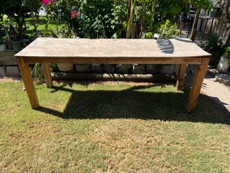 Large Handmade Wooden Work Table