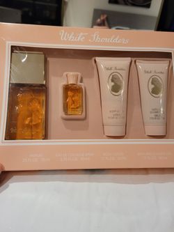 Brand New Vintage White Shoulders 4 Piece Gift Set Eau De Cologne Spray Parfum