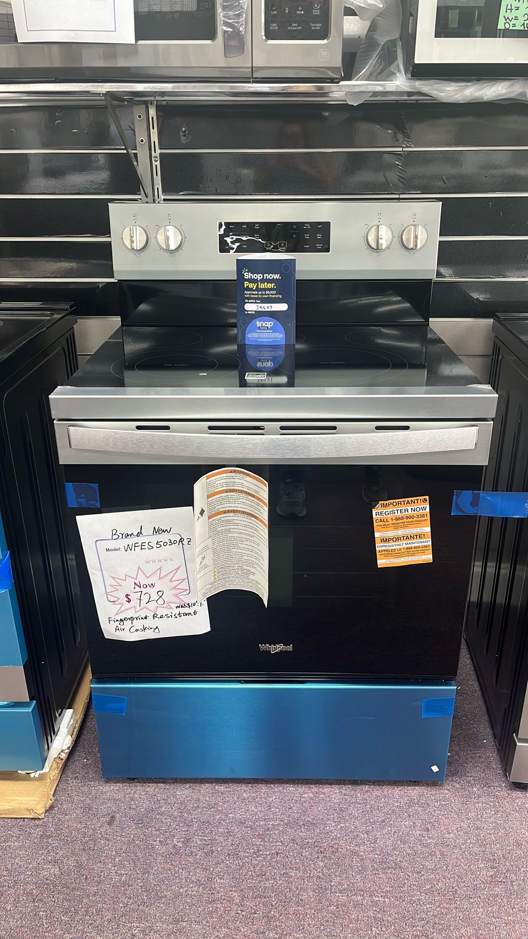Stove Stainless Steel With Air Fryer New 1 Year Warranty