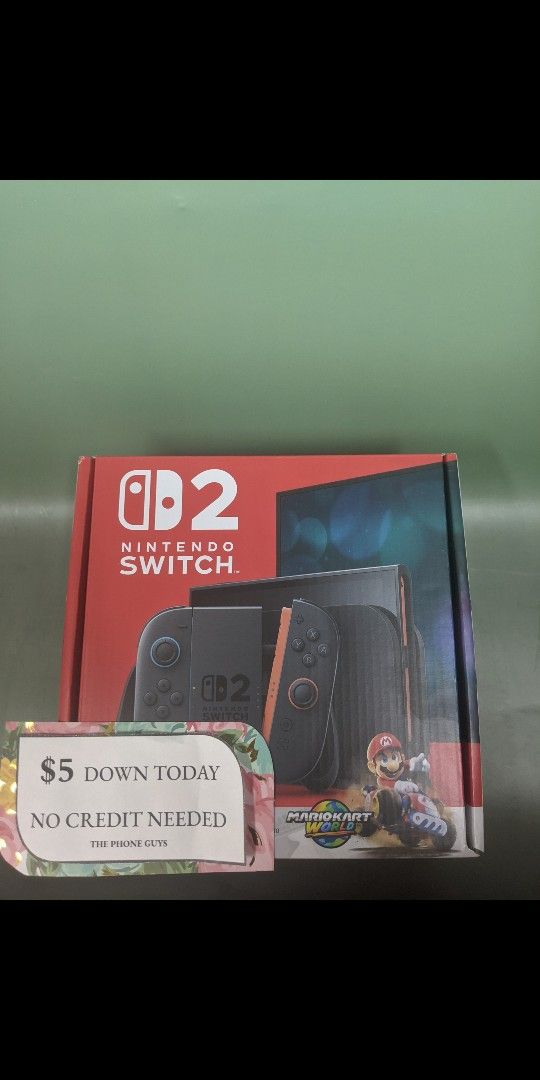 Nintendo Switch 2 Brand New Mario Kart World Edition - 5 Dollars Down No Credit Needed!