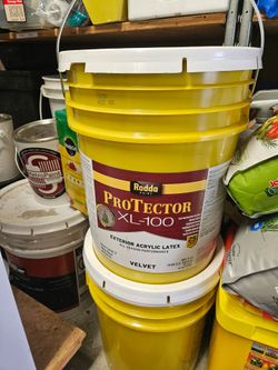 5-gallon buckets Amhearst Grey exterior paint