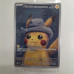 Pikachu with Grey hat raw card 085
