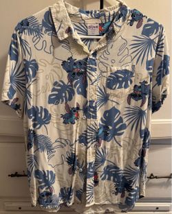 Kids Disney Stitch Hawaiian button shirt