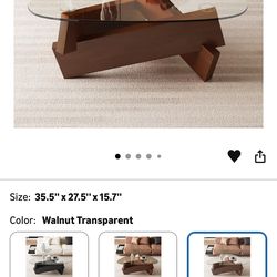 dnziqi Modern Glass Triangle Coffee Table