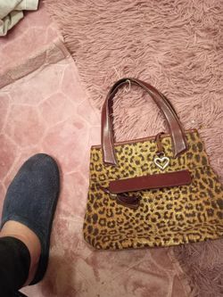 Brighton Leopard Print Shoulder Bag Purse