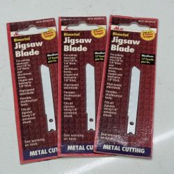 3 ACE Bimetal Jigsaw Blades - Metal Cutting