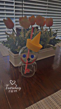 Jack in the box glass cup