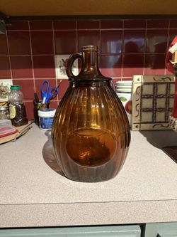Brown Glass Jug $3