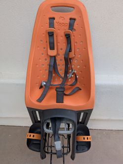 Thule Yepp Maxi Child Bike Seat - Orange (Rack Mount) + Rear Rack