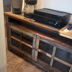 Reclaimed wood media table/console still new