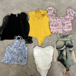 4 Express And 2 Fashion Nova Shirts LARGE