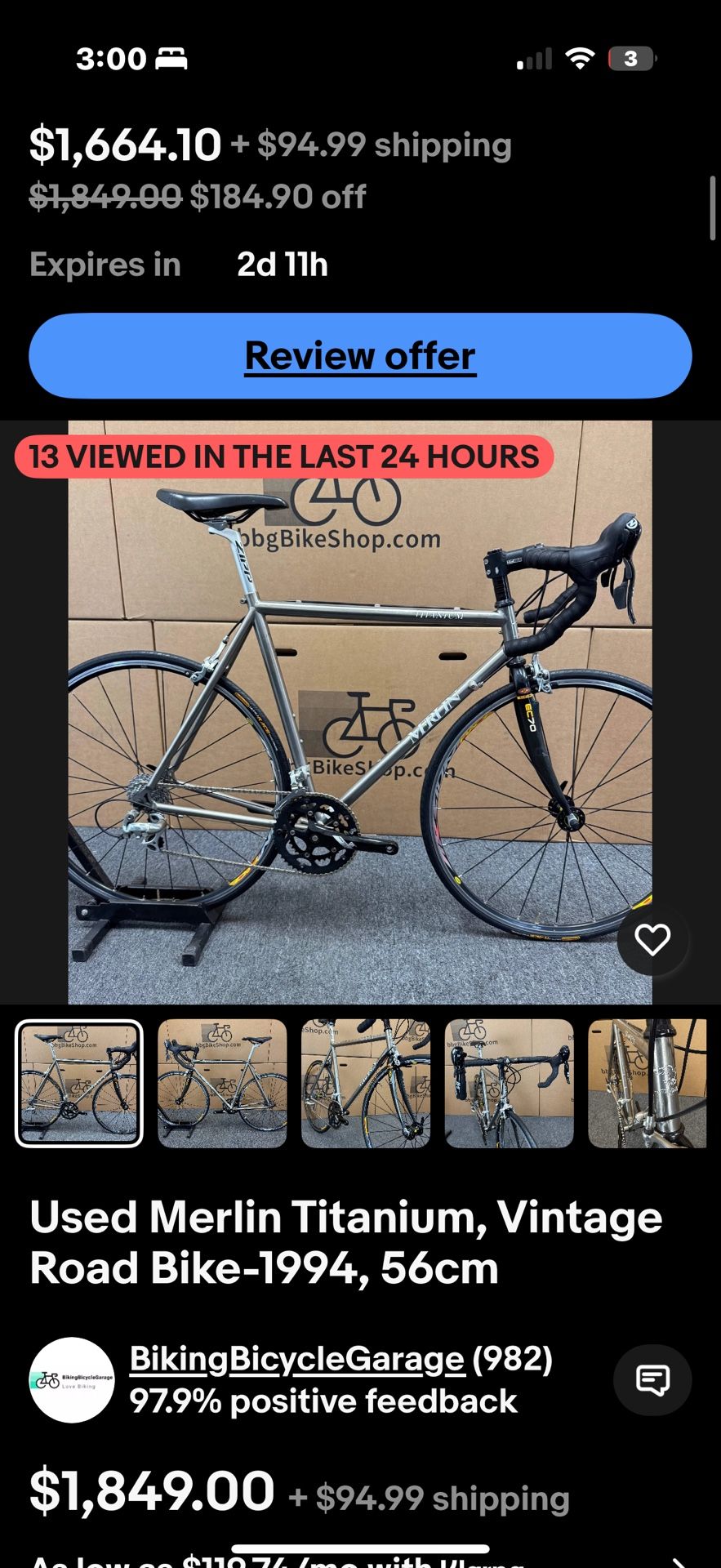 Merlin Titanium Road Bike