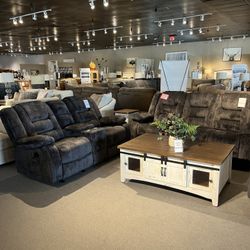 Manual Reclining Sofa And Loveseat