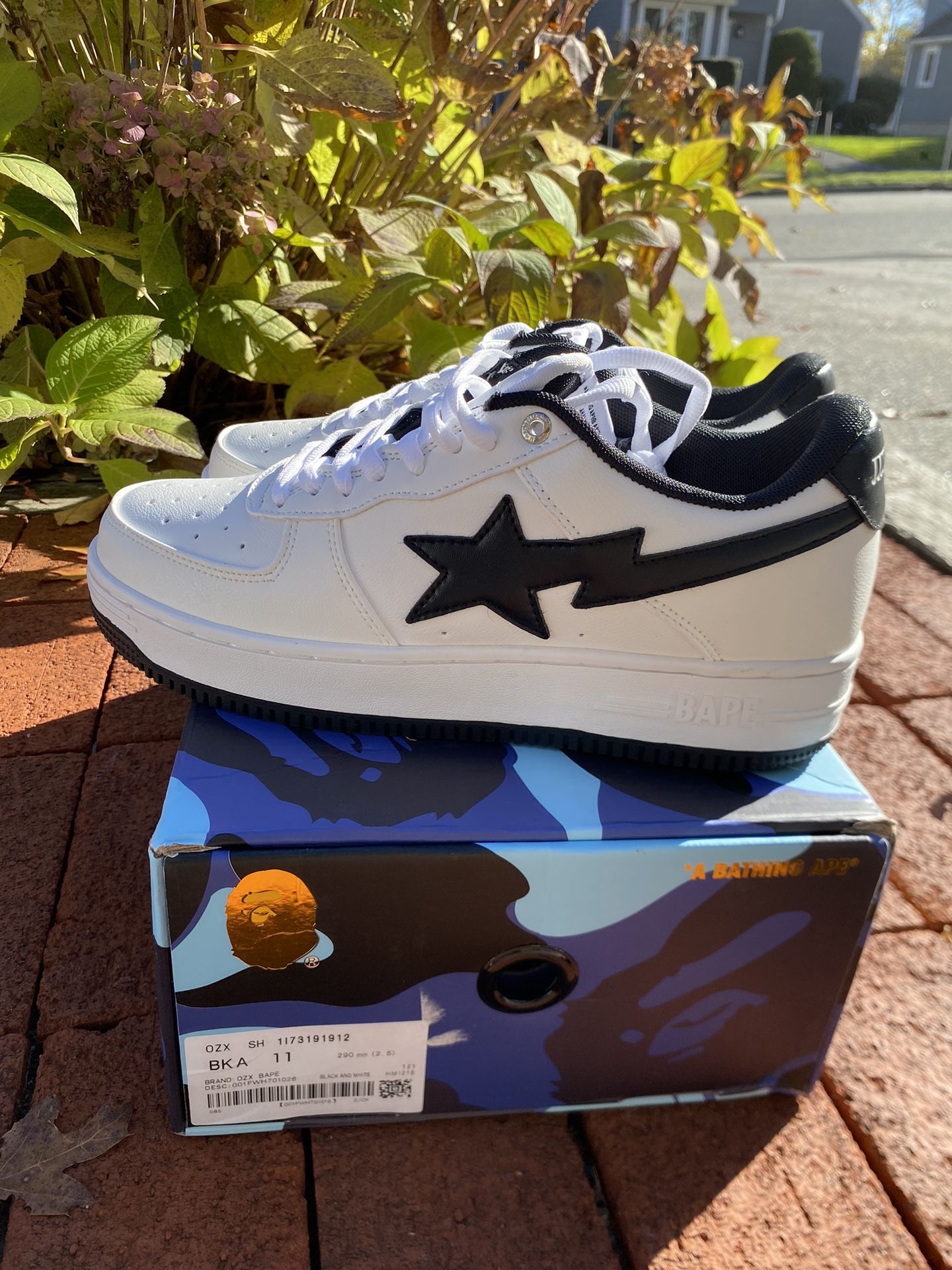 BAPE x JJJJOUND BAPESTA “WHITE/BLACK” SIZE 11