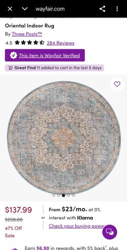 ROUND ORIENTAL RUG