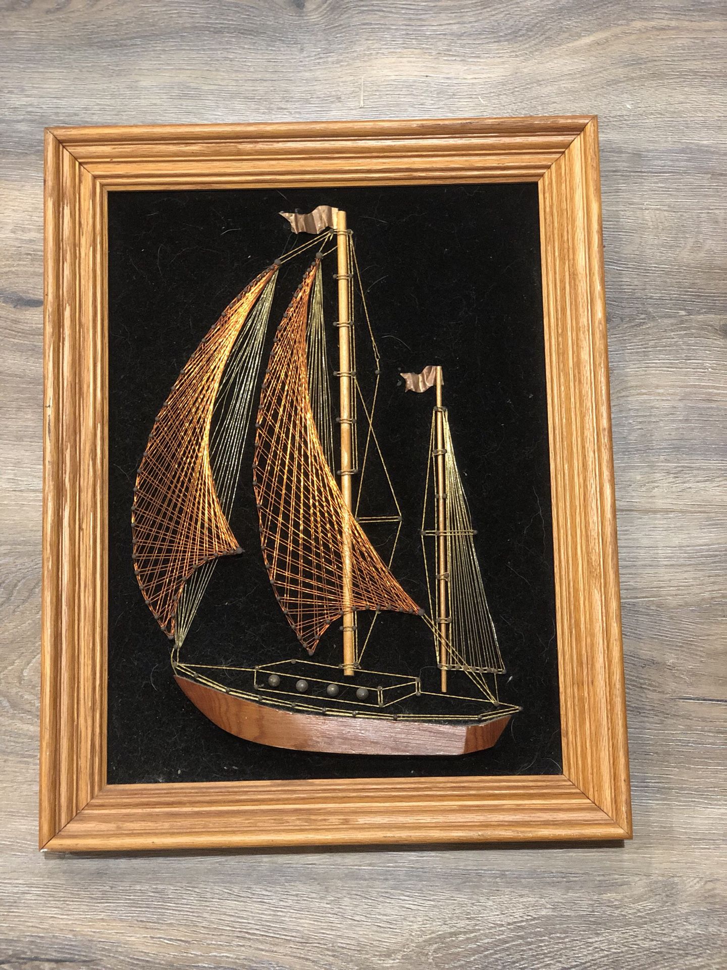 Copper woven sailboat