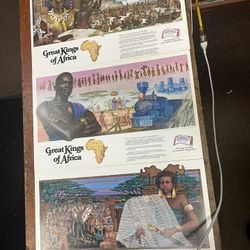 Budweiser GREAT KINGS AND QUEENS OF AFRICA  Posters Measures 20 x 12 1/2  Set of 15