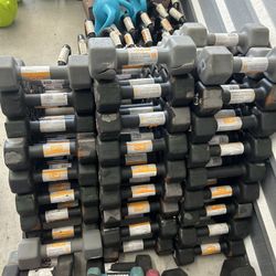 only 10lb 10lb dumbbells $0.50 per pound $5