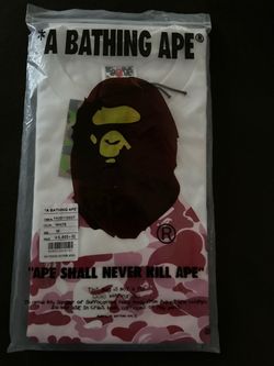 Bape T-shirt,pink/white/M