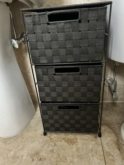 Woven Nylon 3-Drawer Chest Organizer Espresso Brown