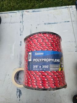 3/8" polypropylene dbl braid line. 350' spool