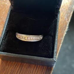 Silver Diamond Ring 1/3ttcw