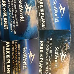 4 Tickets Seaworld Orlando 