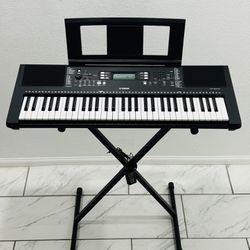 61-Keys Yamaha PSR-E373 Electric Keyboard + Stand