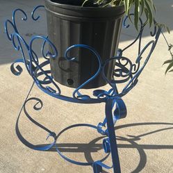 Royal Blue Flower Pot stand H18x15 ( Plant Not Included ) 
