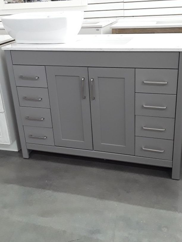 48 Inches Iigjtj Grey Bathroom vanity With TOP..